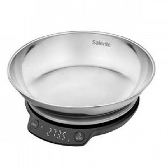 Salente Rimare, kuchyňská váha, 5 kg, nerezová mísa, černá/nerez