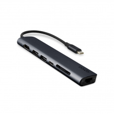 Epico 7v1 hliníkový USB-C 8K hub - inkoustová Epico 7v1 hliníkový USB-C 8K hub - inkoustová
