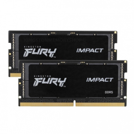 Kingston FURY Impact/SO-DIMM DDR5/32GB/6000MHz/CL38/2x16GB/Black